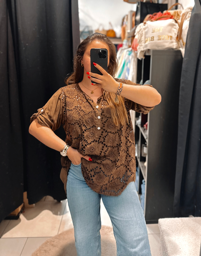 Blouse Églantine choco
