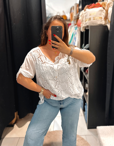 Blouse Églantine blanche 