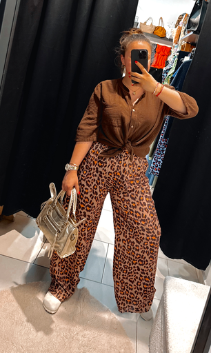 Pantalon léopard choco
