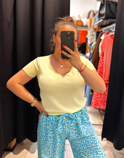 T-shirt jaune fluo