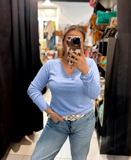 Basic bleu col V