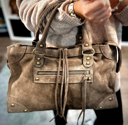 Grand sac gaga taupe