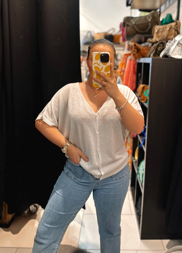 Gilet paillette blanc