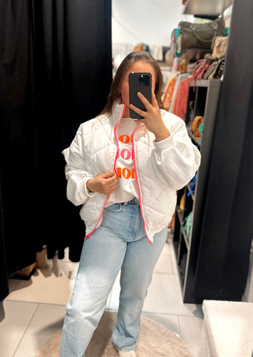 Veste matelassée sans manches blanche