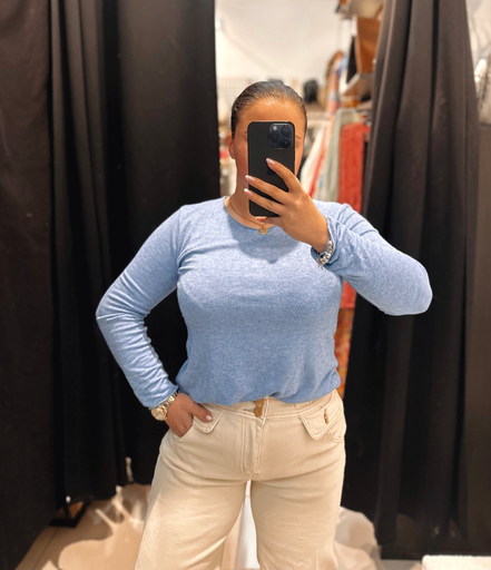 Basic bleu col rond