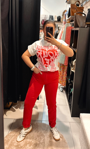 Jeans Toxik rouge Boyfriend