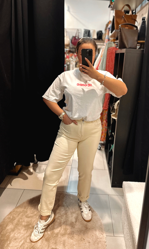 Jeans Toxik jaune Boyfriend