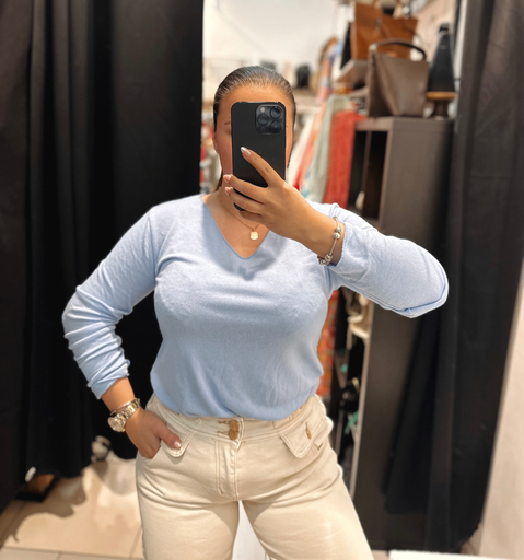 Basic bleu ciel col V