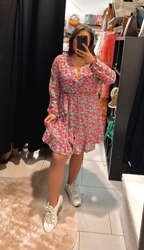 Robe courte fleurie