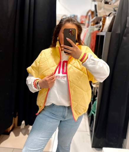 Veste matelassée jaune