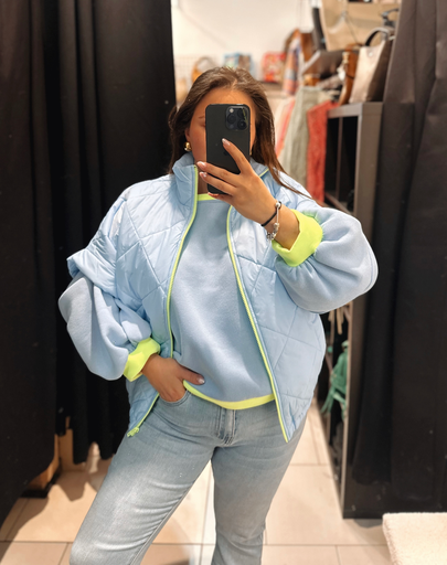 Veste matelassée bleue
