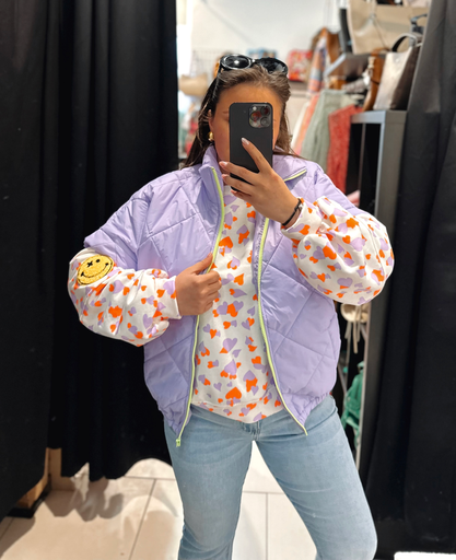 Veste matelassée lilas
