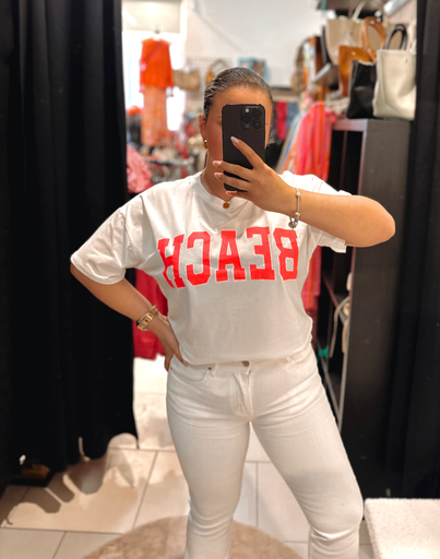 T-shirt BEACH blanc