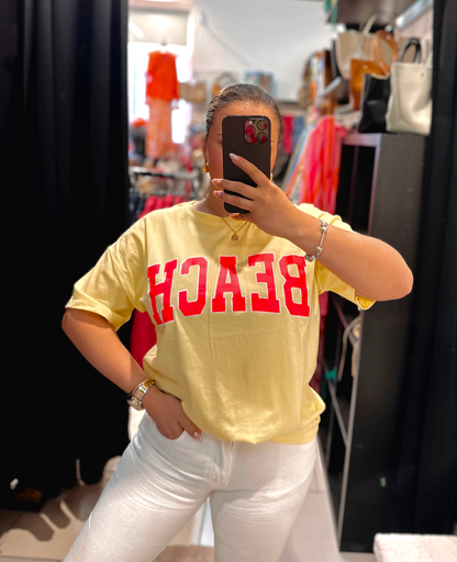 T-shirt BEACH jaune