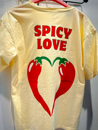 T-shirt spicy love jaune