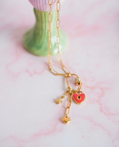 Collier corail en acier 