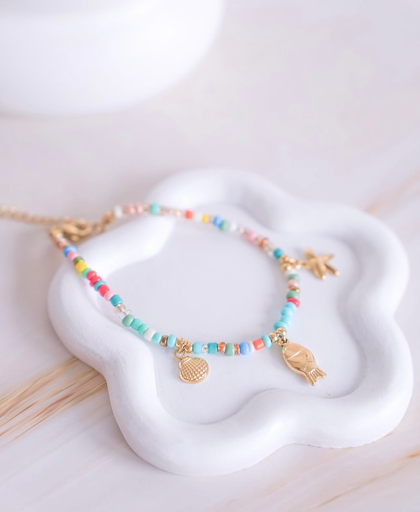 Bracelet à perles multicolores 